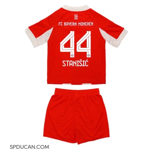 Dječji Nogometni Dres Bayern Munich Josip Stanisic #44 Domaci 2025-26 Kratak Rukav (+ Kratke hlače)